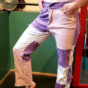 Pink n Purple Patchwork Pants